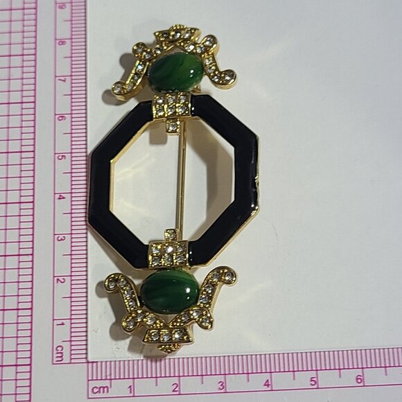 Dramatic Art Deco Style Vintage Brooch - Picture 6 of 10